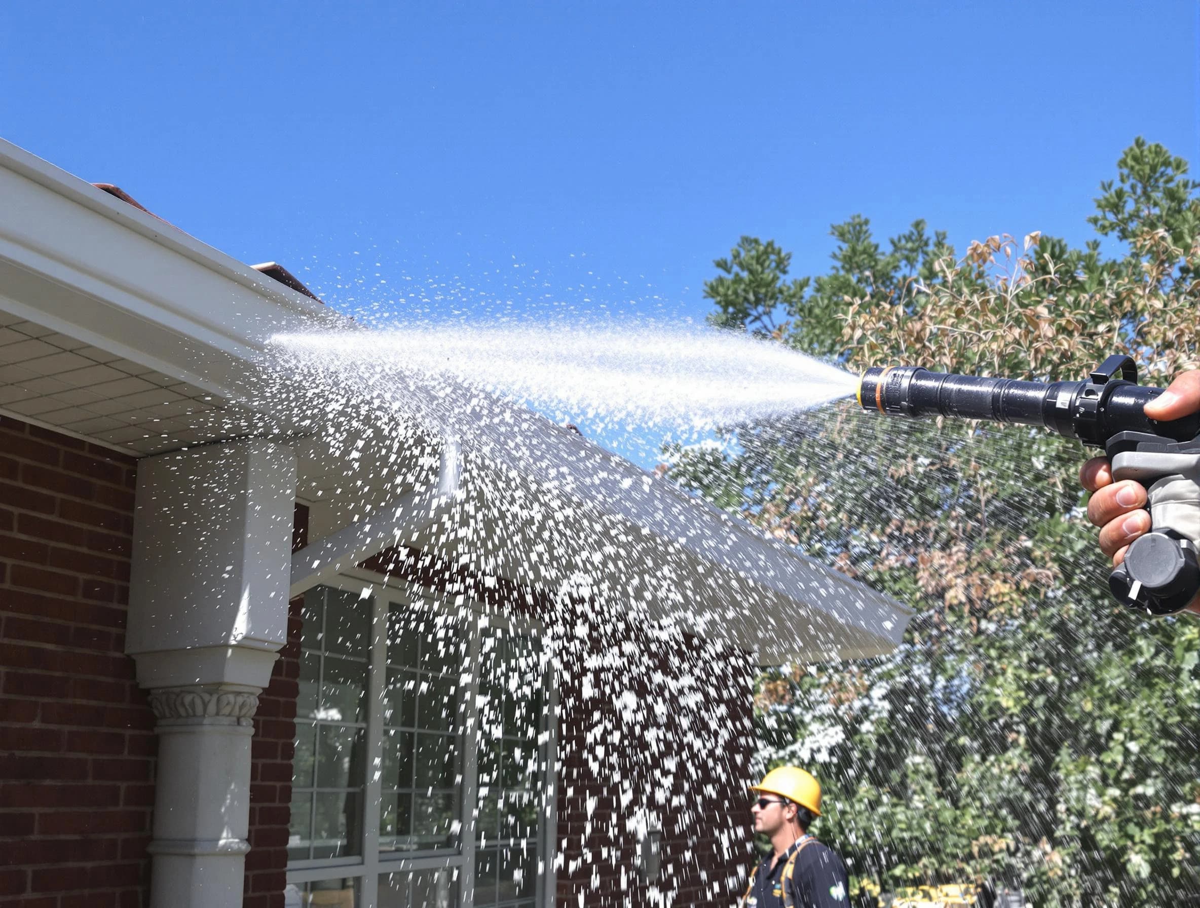 Cleared downspout by Parma Roofing Company ensuring unrestricted flow in Parma, OH