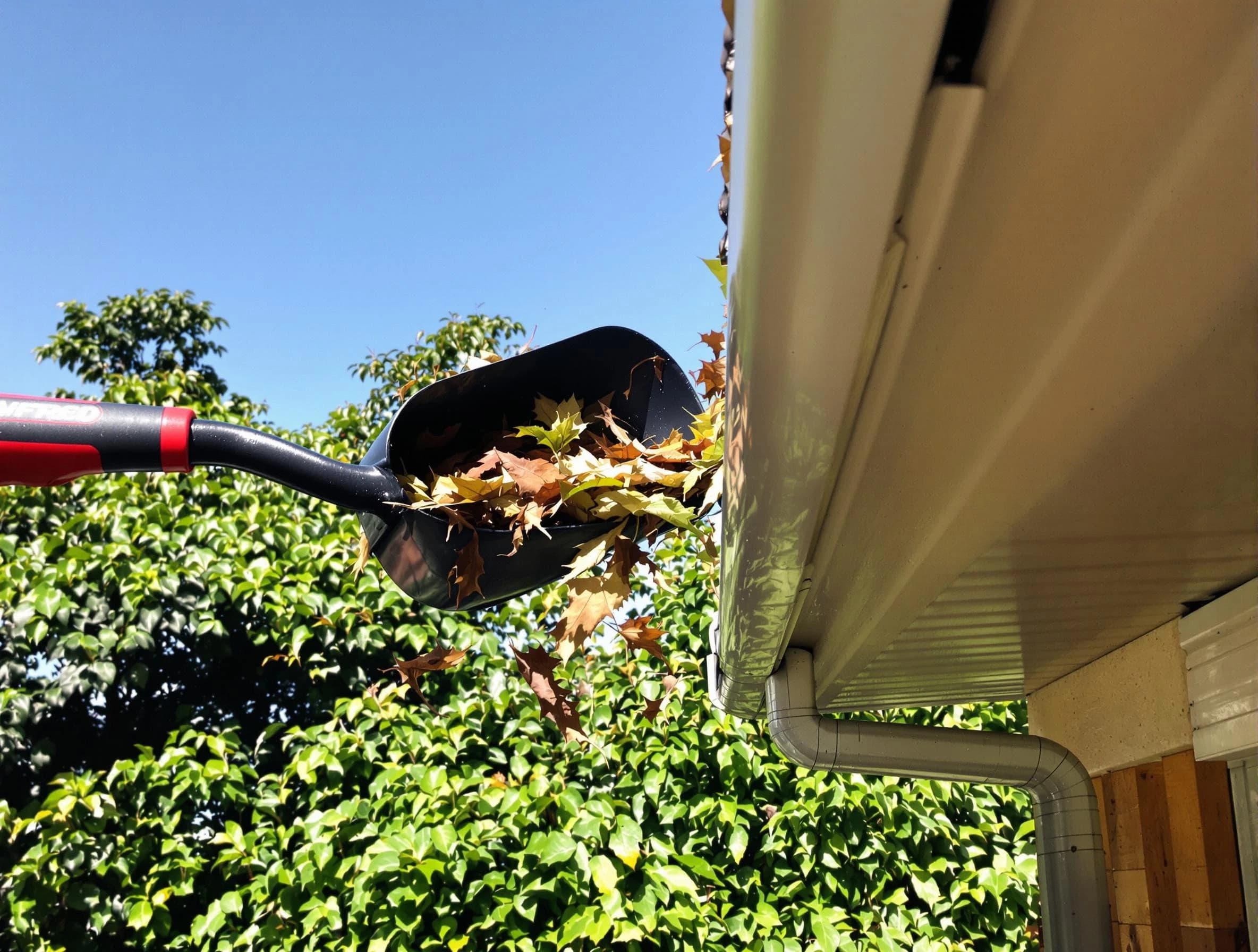 Parma Roofing Company performing gutter cleaning at a home in Parma, OH